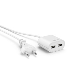Зарядно Hama 223203, USB 1,9 м, 2,4 A, 2x USB-A, бяло