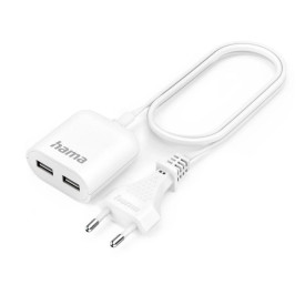 Зарядно Hama 223203, USB 1,9 м, 2,4 A, 2x USB-A, бяло