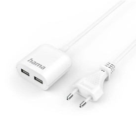 Зарядно Hama 223203, USB 1,9 м, 2,4 A, 2x USB-A, бяло
