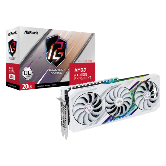Видеокарта ASROCK RX 7900 XT Phantom Gaming White OC 20GB GDDR6