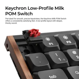 Безжична клавиатура Keychron K3 Max SE QMK/VIA, Black, Milk POM Red Switch