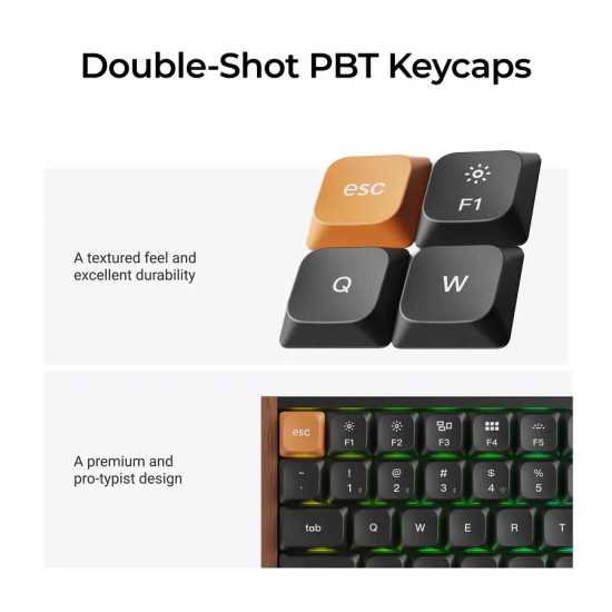Безжична клавиатура Keychron K3 Max SE QMK/VIA, Black, Milk POM Red Switch