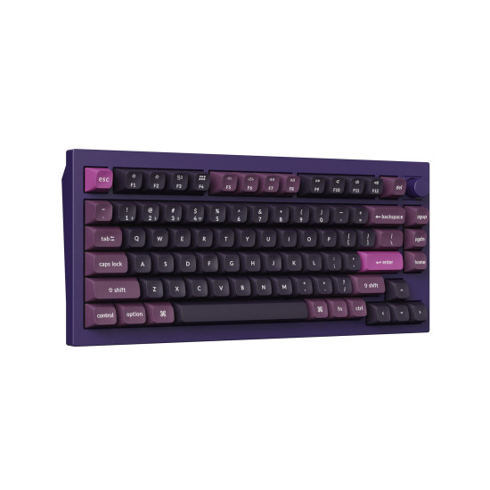 Безжична клавиатура Keychron Q1 MAX Gateron Jupiter Red суичове, Purple, RGB