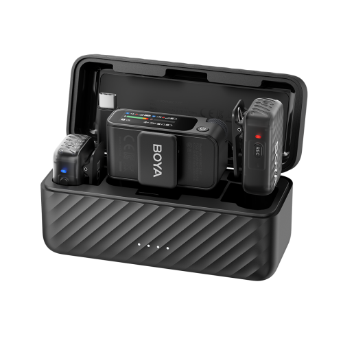 Микрофон BOYA BOYAMIC 2-02 All-in-One, безжичен, Black
