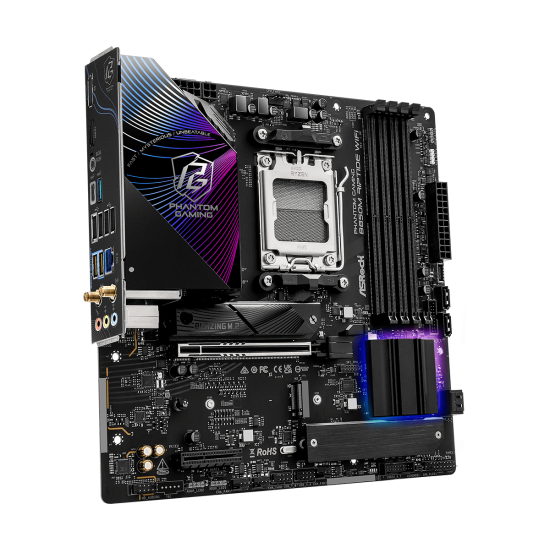 Дънна платка ASRock B850M RIPTIDE WIFI7, mATX, AM5, DDR5, PCIe 5.0, Wi-Fi 7