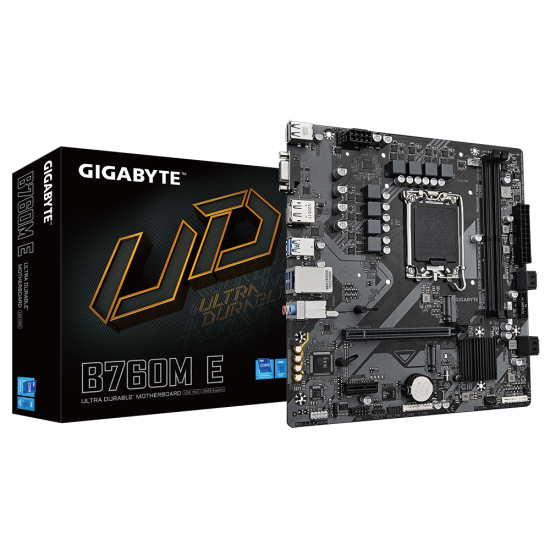 Дънна платка GIGABYTE B760M, mATX, socket LGA1700, 2x DDR5, PCIe 4.0