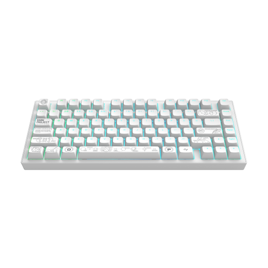 Безжична клавиатура Dark Project ALU81A Terra Nova R2, RGB, White