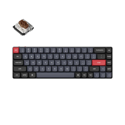 Безжична клавиатура Keychron K7 Pro 65%, Hot-Swappable, Low Profile Gateron Brown суичове, RGB, Black