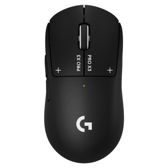 Безжична мишка Logitech G Pro X3 Superstrike, 48000 DPI, 8000Hz, Midnight Black (910-007878)