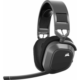Безжични слушалки Corsair HS80 RGB WIRELESS Premium Gaming Headset with Spatial Audio, Carbon