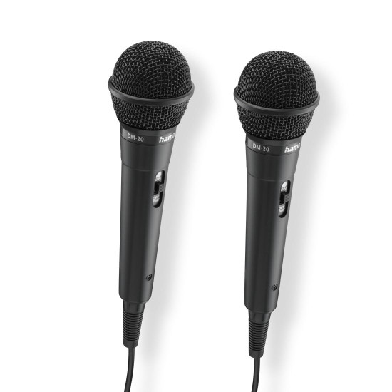 Микрофон HAMA Karaoke, комплект 2 бр., 2.5 m кабел