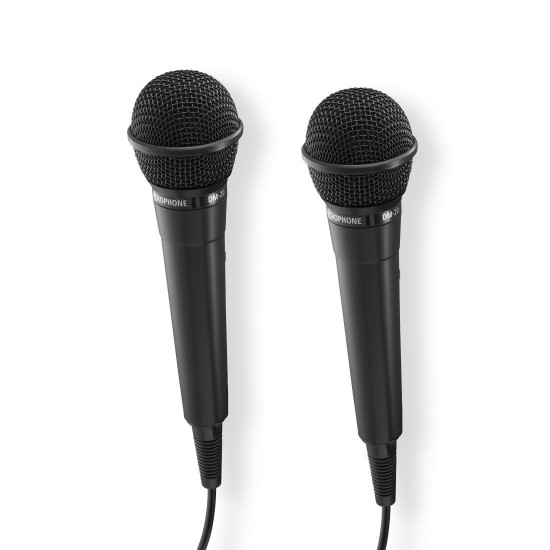 Микрофон HAMA Karaoke, комплект 2 бр., 2.5 m кабел
