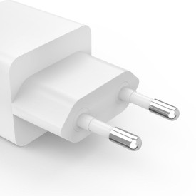 Зарядно HAMA 201992, GaN, 30W, 1x USB-C, 1x USB-A, PD, бял
