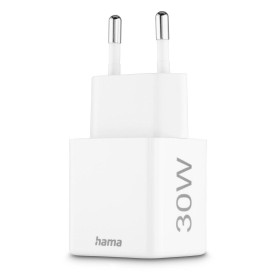 Зарядно HAMA 201992, GaN, 30W, 1x USB-C, 1x USB-A, PD, бял