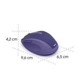 Безжична мишка HAMA WM-400, 6 бутона, тиха, Purple
