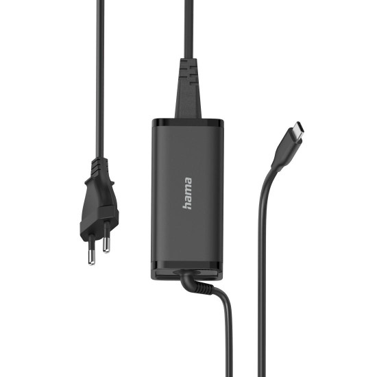 Зарядно за лаптоп HAMA USB-C, Gan, PD, 5-20V / 100W