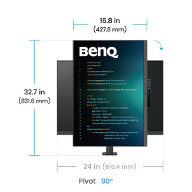 Монитор BenQ RD280UA, 28.2 инча, Ergo Stand, IPS, 3840x2560, 60 Hz, 5 ms, HDMI/DP