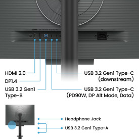 Монитор BenQ RD280UA, 28.2 инча, Ergo Stand, IPS, 3840x2560, 60 Hz, 5 ms, HDMI/DP