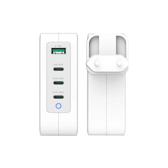 Зарядно j5create JUP43130E 130W, 4 порта, USB-C, USB-A