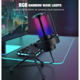 Микрофон FIFINE A8V, RGB, Black