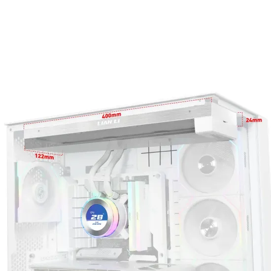 Охладител за процесор Lian Li HydroShift II LCD-C 360 Fanless ARGB - Бял