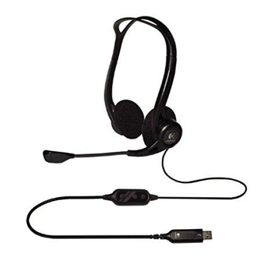 Слушалки Logitech P960, USB, Mic, Black