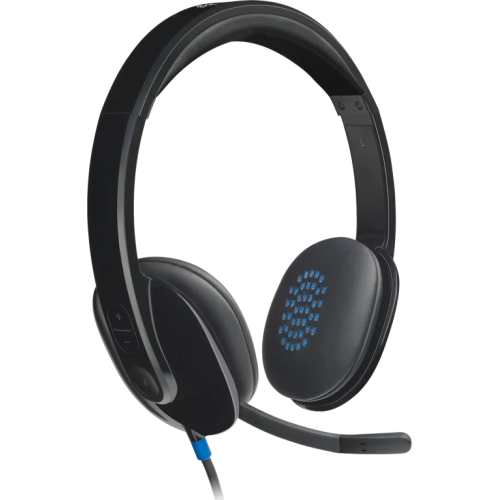 Слушалки Logitech H540, с микрофон, USB, Black (981-000480)
