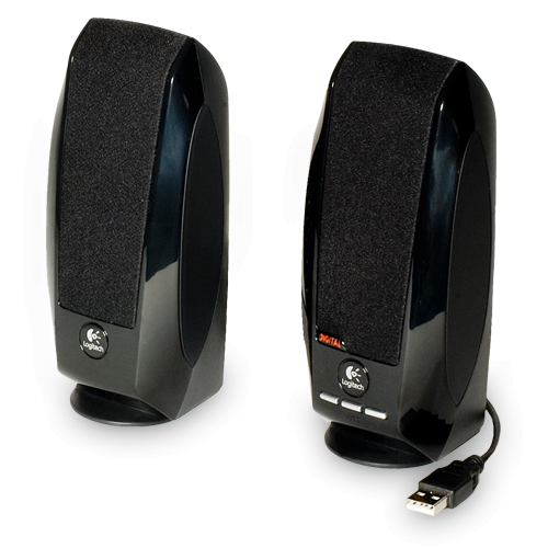 Тонколони Logitech S150, 2.0, 1.2W, USB, LED, Black
