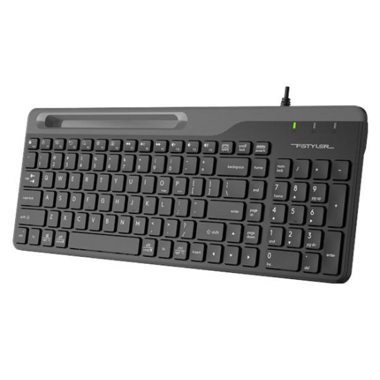 Клавиатура A4Tech Fstyler FK25, стойка за телефон, кирилизирана, Black