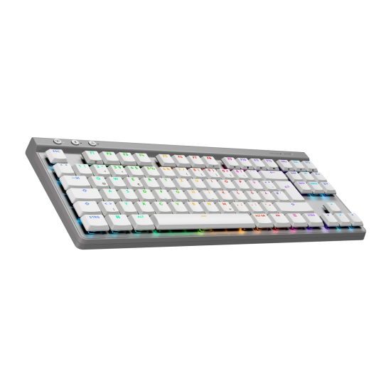 Безжична клавиатура Logitech G515 Lightspeed TKL, Bluetooth, RGB, White