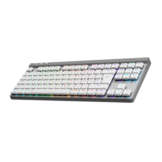 Безжична клавиатура Logitech G515 Lightspeed TKL, Bluetooth, RGB, White