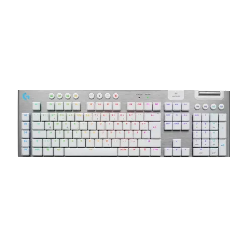 Безжична клавиатура Logitech G915 X Lightspeed TKL, GL Tactile Switch, RGB, White
