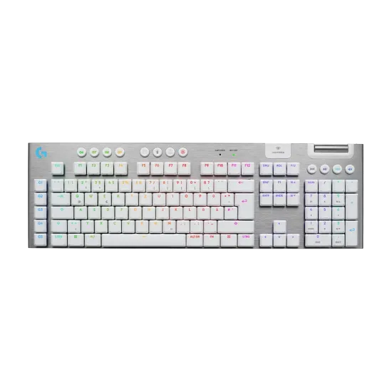 Безжична клавиатура Logitech G915 X Lightspeed TKL, GL Tactile Switch, RGB, White
