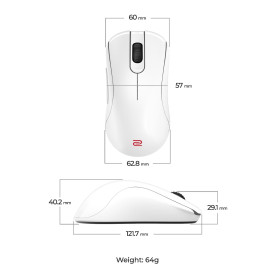 Безжична мишка ZOWIE ZA13-DW 4K, White