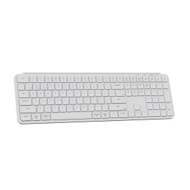 Безжична клавиатура Keychron B6 Pro Ultra-Slim, Bluetooth, Ivory White