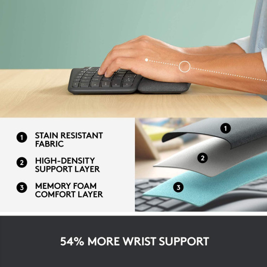 Безжична клавиатура Logitech ERGO K860, Gray