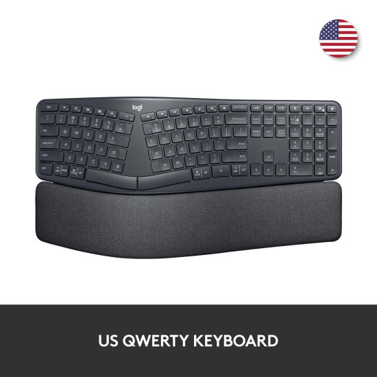 Безжична клавиатура Logitech ERGO K860, Gray