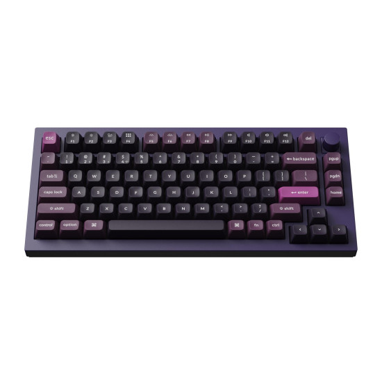 Безжична клавиатура Keychron Q1 MAX, Gateron Jupiter Brown суичове, RGB, Purple