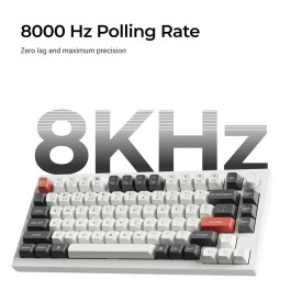 Безжична клавиатура Keychron Q1 Ultra 8K, Black, Silk POM Banana Switch