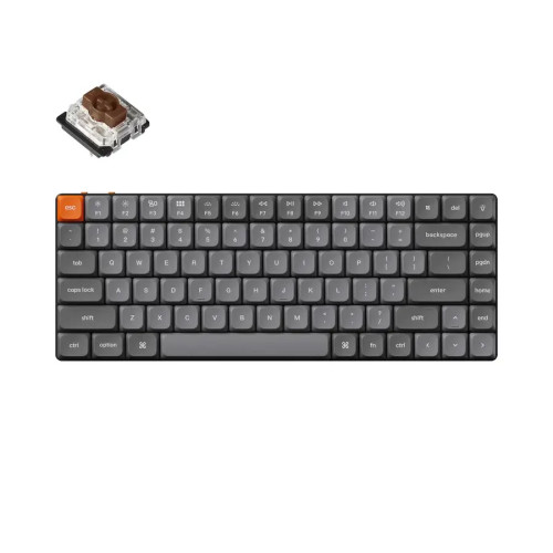 Безжична клавиатура Keychron K3 Max QMK/VIA, Black, Brown Switch