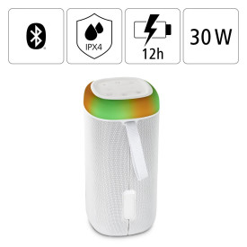 Преносима тонколона HAMA Shine 2.0, 30W, LED, Водоустойчива, White