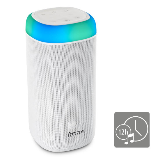 Преносима тонколона HAMA Shine 2.0, 30W, LED, Водоустойчива, White