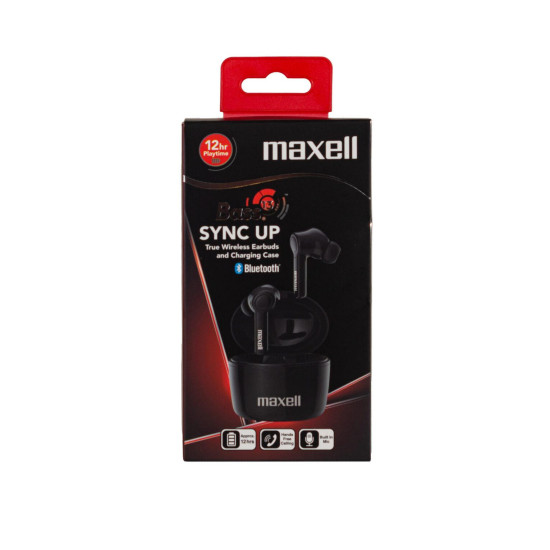 Безжични слушалки Maxell Bass13, TWS, Bluetooth 5.0, Black (ML-AH-B13-TWB)