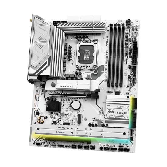 Дънна платка ASRock B860 STEEL LEGEND WIFI, ATX, LGA1851, DDR5, PCIe 5.0, Wi-Fi6E