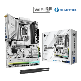 Дънна платка ASRock B860 STEEL LEGEND WIFI, ATX, LGA1851, DDR5, PCIe 5.0, Wi-Fi6E