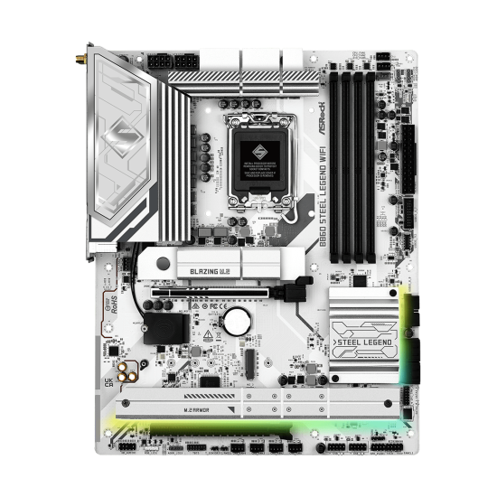 Дънна платка ASRock B860 STEEL LEGEND WIFI, ATX, LGA1851, DDR5, PCIe 5.0, Wi-Fi6E