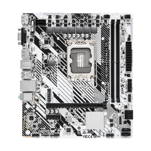 Дънна платка ASRock H610M-HDV, LGA1700, mATX, 2x DDR5, PCIe 4.0