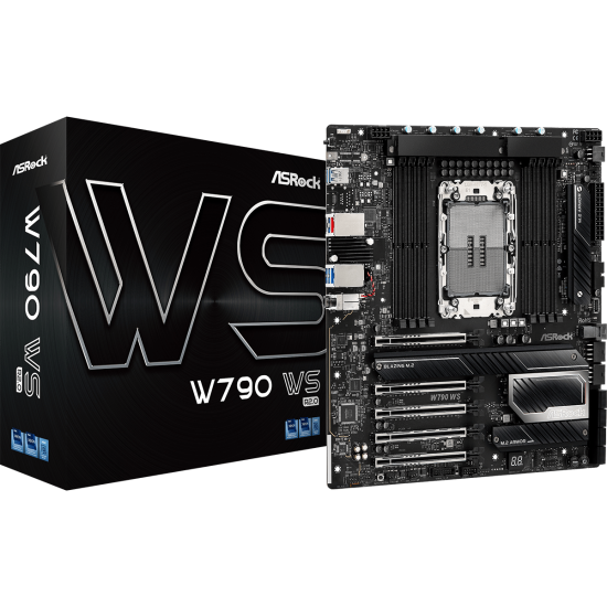 Дънна платка ASROCK W790 WS R2.0, E-ATX, LGA4677, DDR5, PCIe 5.0