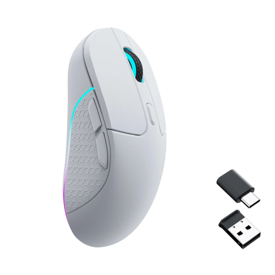 Безжична мишка Keychron M3, Matte White