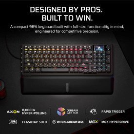 Клавиатура Corsair Vanguard Pro 96, Hall Effect, Hyperdrive Magnetic Switch